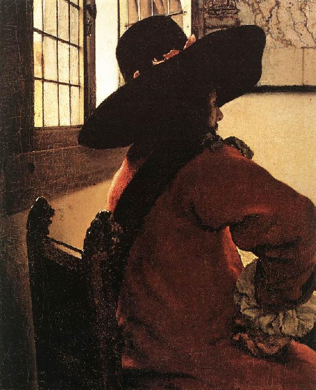 VERMEER VAN DELFT, Jan Officer with a Laughing Girl (detail)  jhg oil painting image